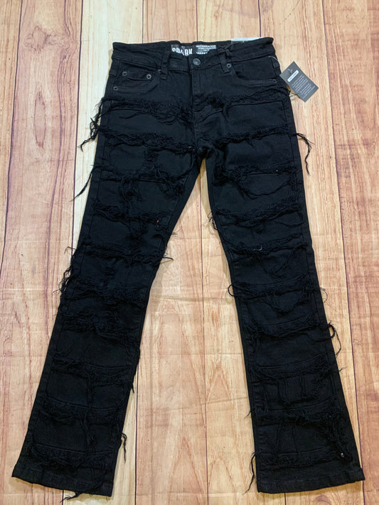 Black K3016 Stack Jeans