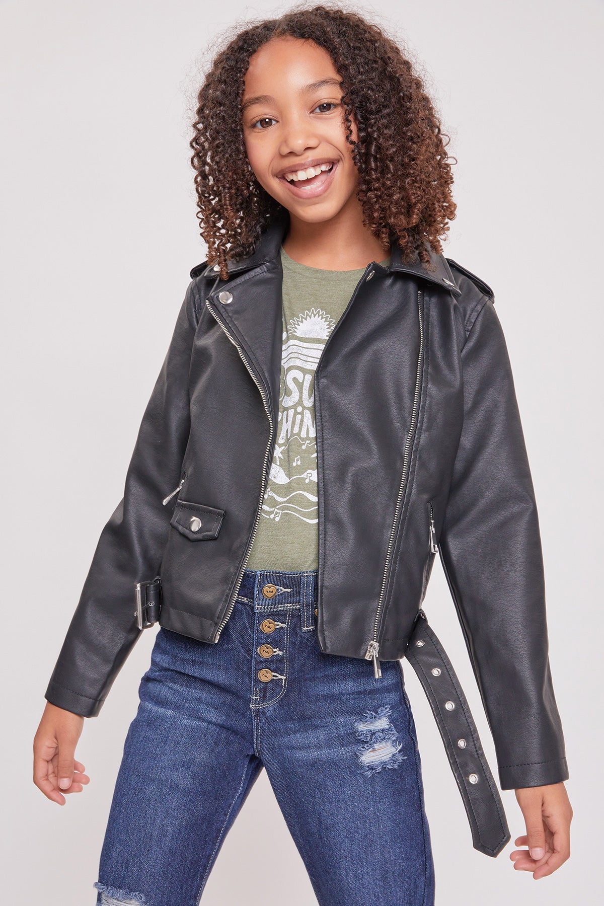 YMI Distressed Hem High Rise Jeans