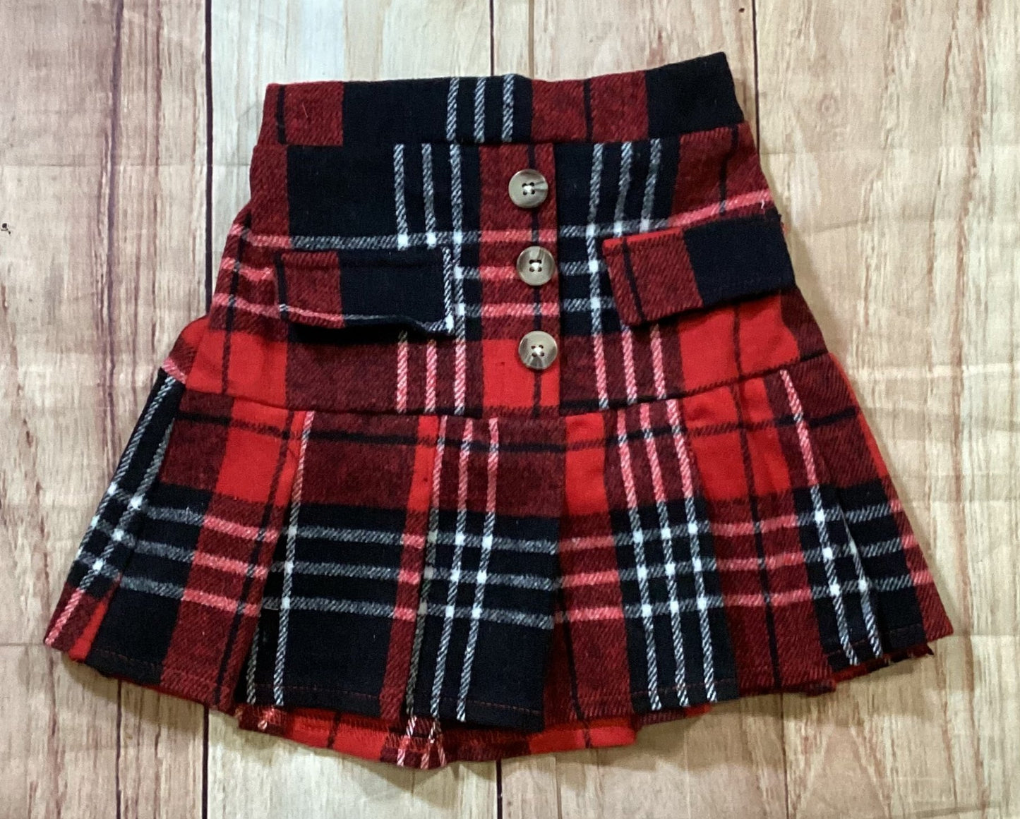 Girl's Plaid Flannel Skirt