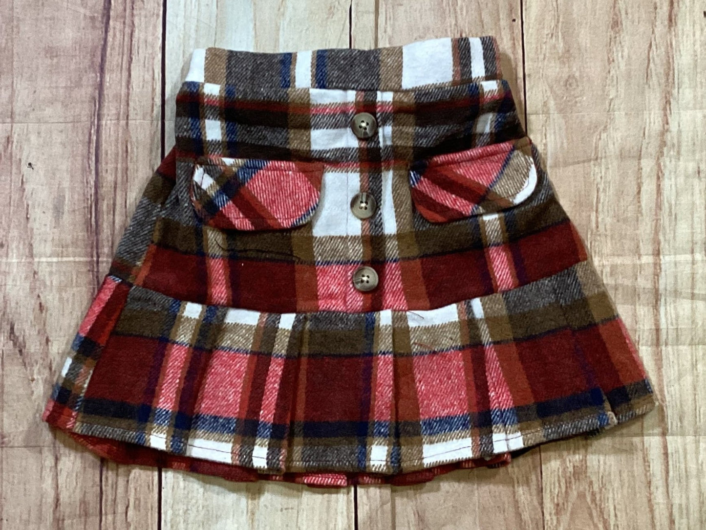 Girl's Plaid Flannel Skirt