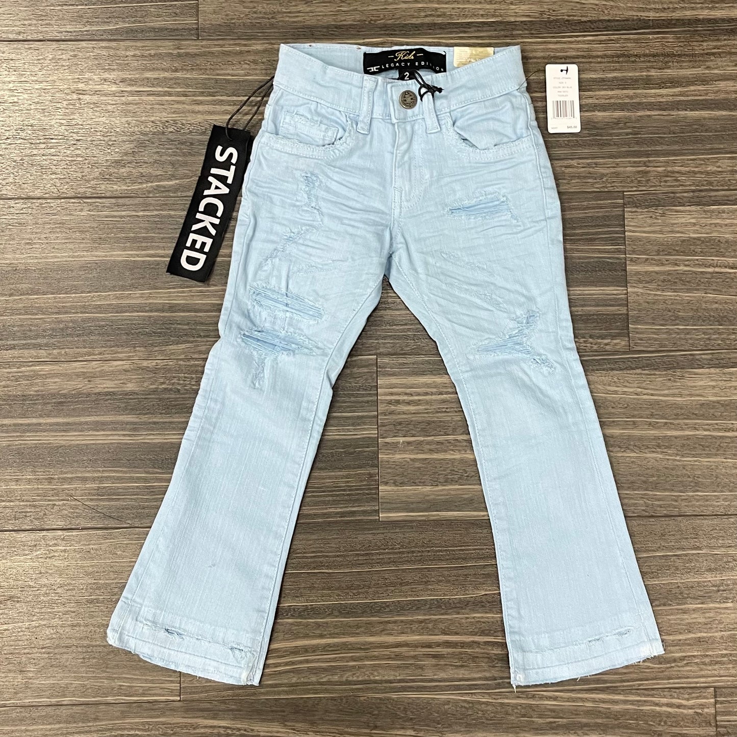 Sky Blue Stacked Jean