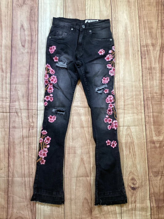 Cherry Blossom Stacked Jean