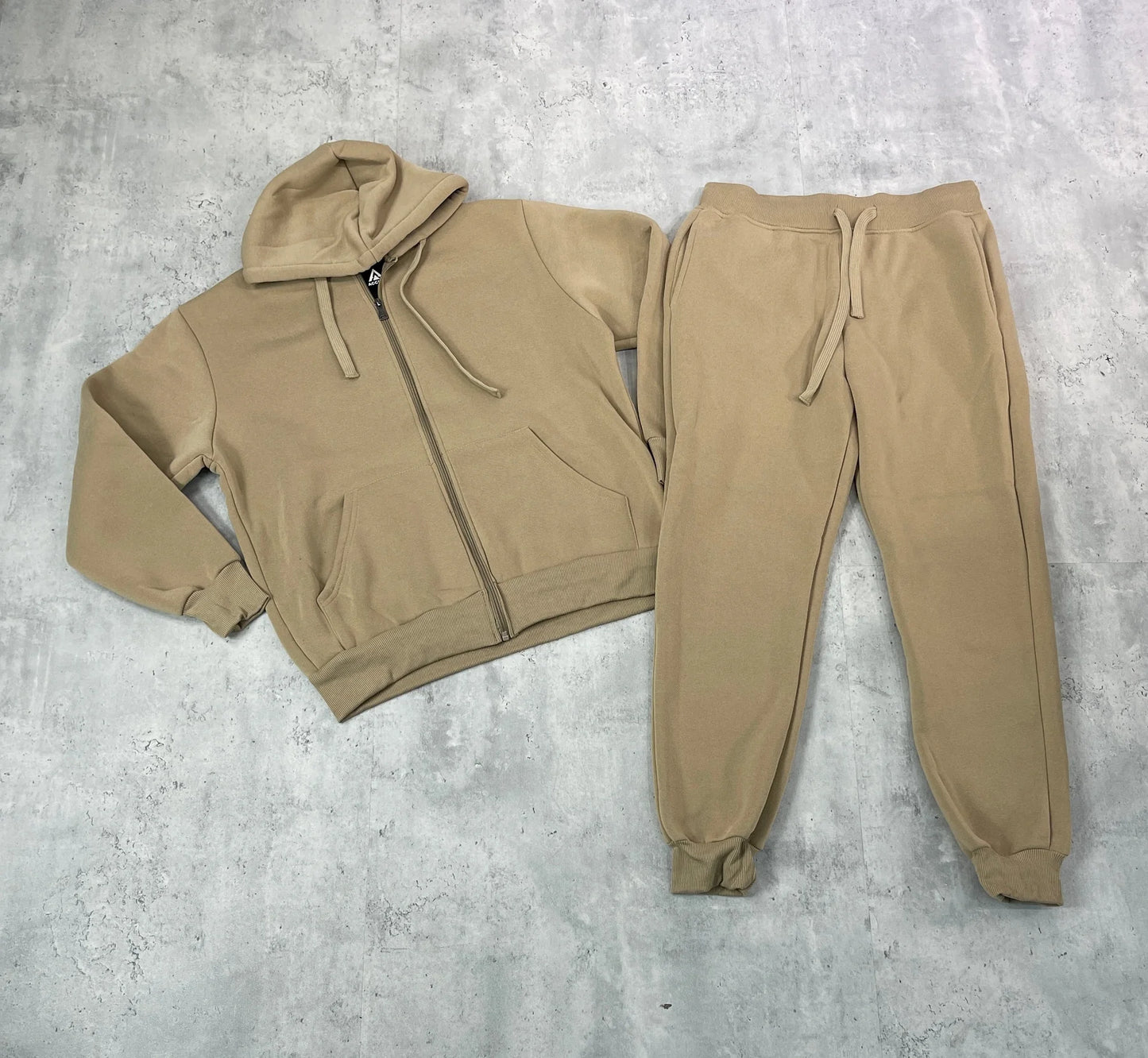 Solid Fleece Jogger Set