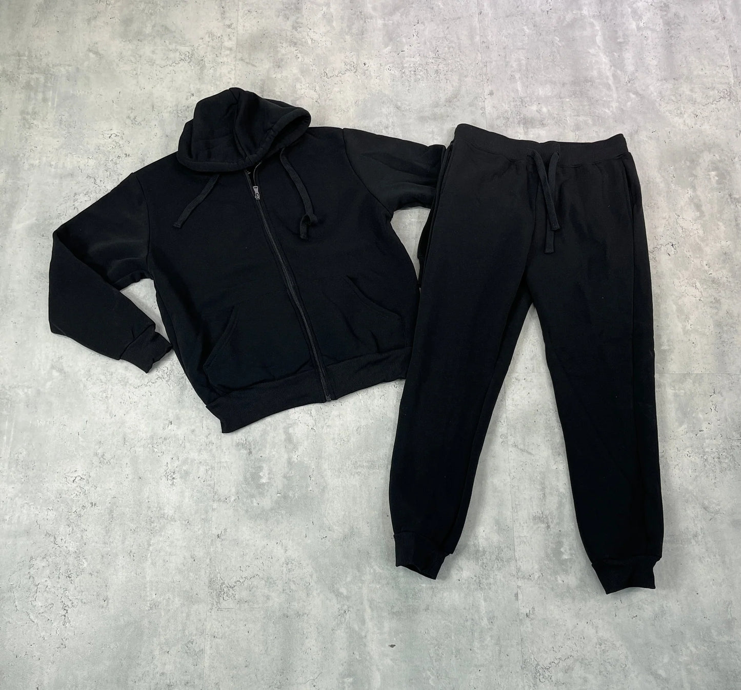 Solid Fleece Jogger Set