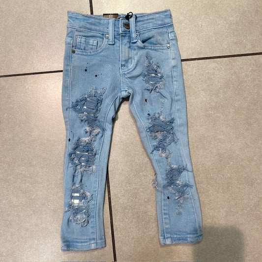 Denimicity Lt Blue Ripped Jeans