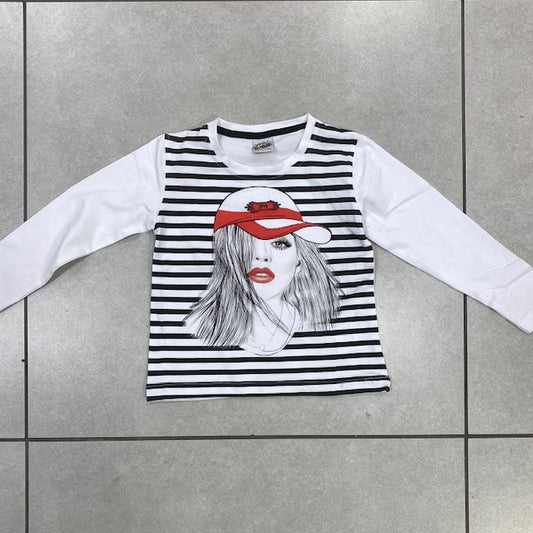 Girl Face Long Sleeve Shirt