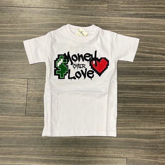 Money Over Love T-Shirt - White