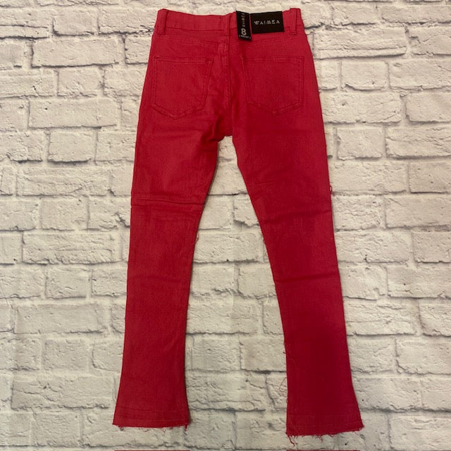 Laser Pink Stacked Jeans