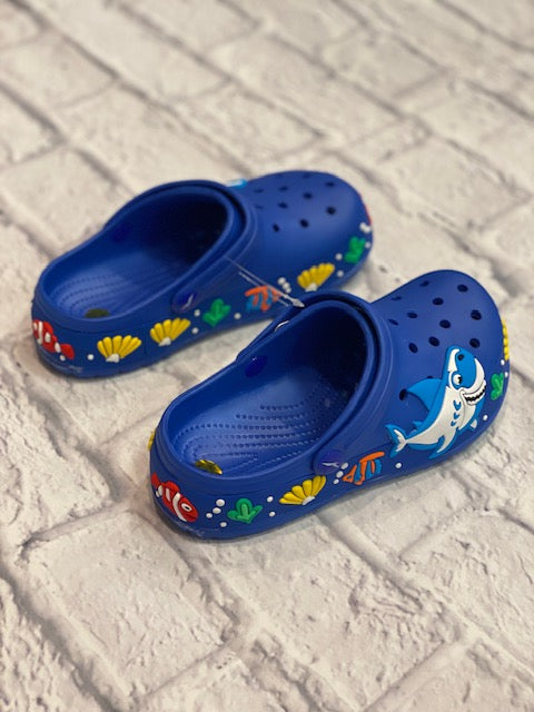 Shark Clog Shoes Blue