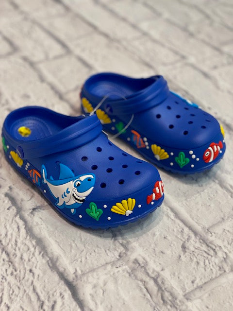 Shark Clog Shoes Blue