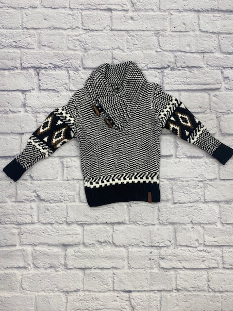 Blk/Wht Knit Sweater