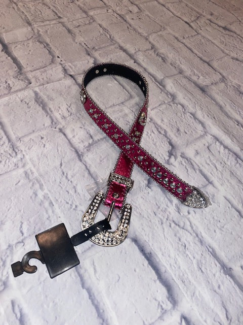 Rhinestone Belt Fusia