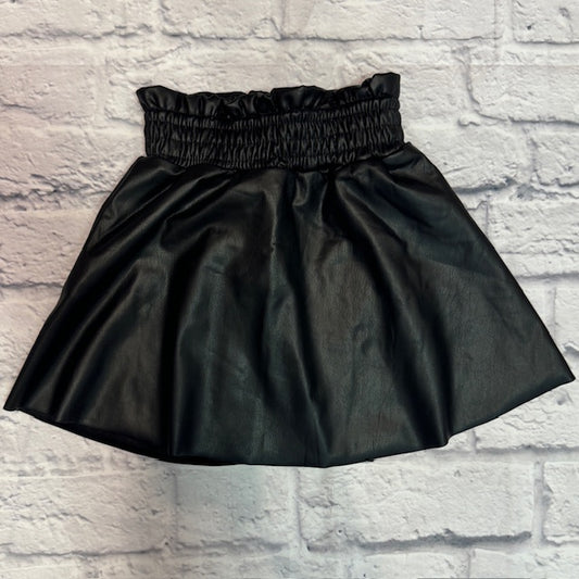 Black PU Leather Skirt