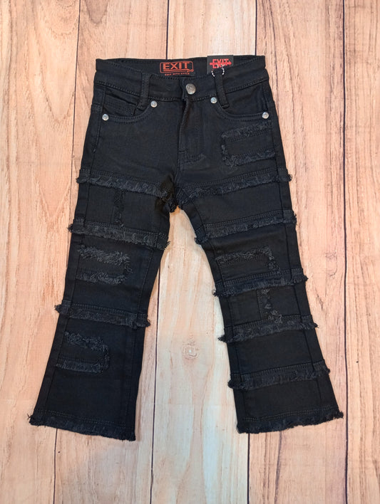 Black Exit Stacked Jeans