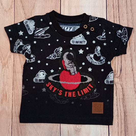 Sky's The Limit Black Infant T-Shirt