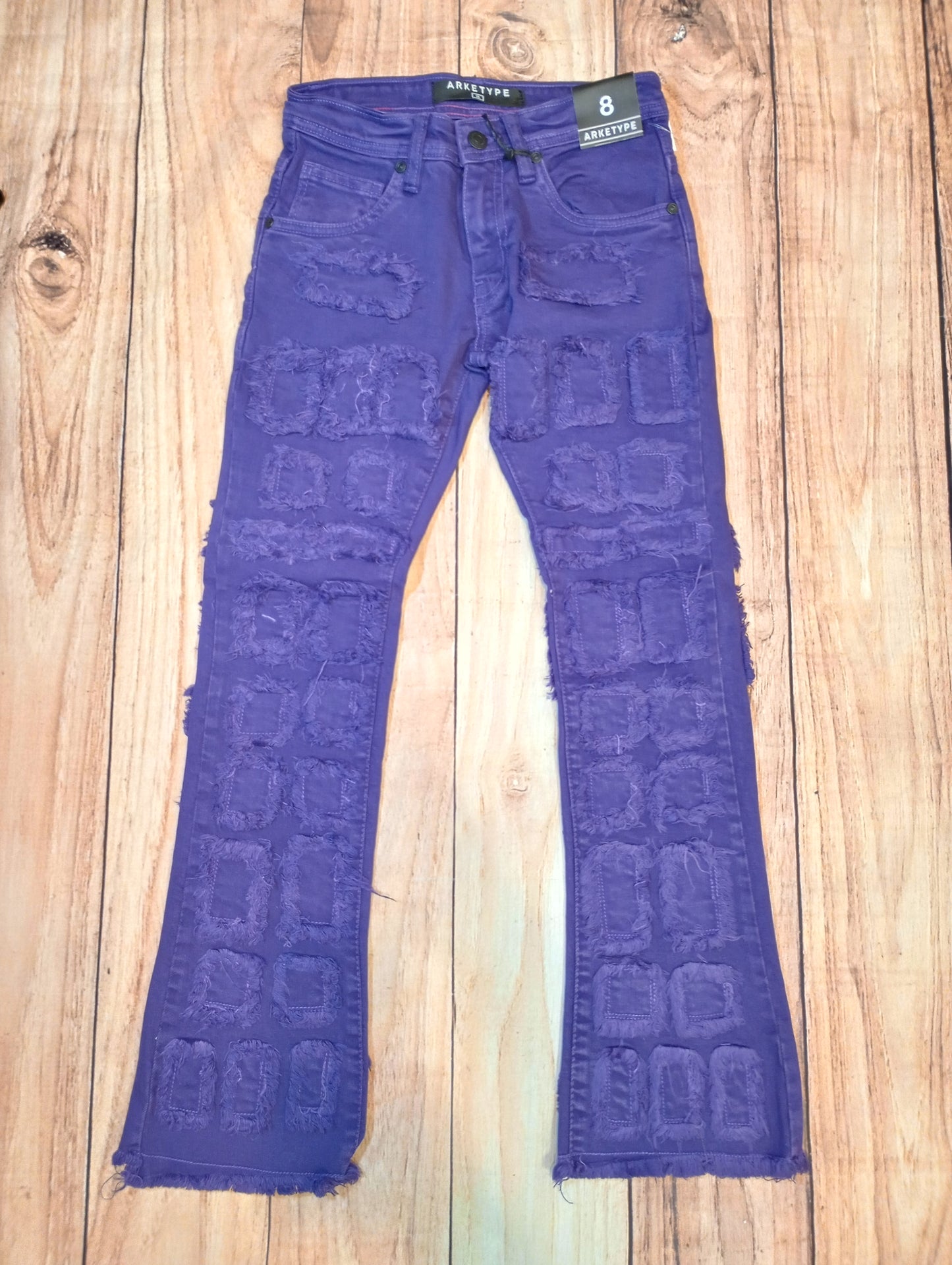 Purple Stacked Jeans