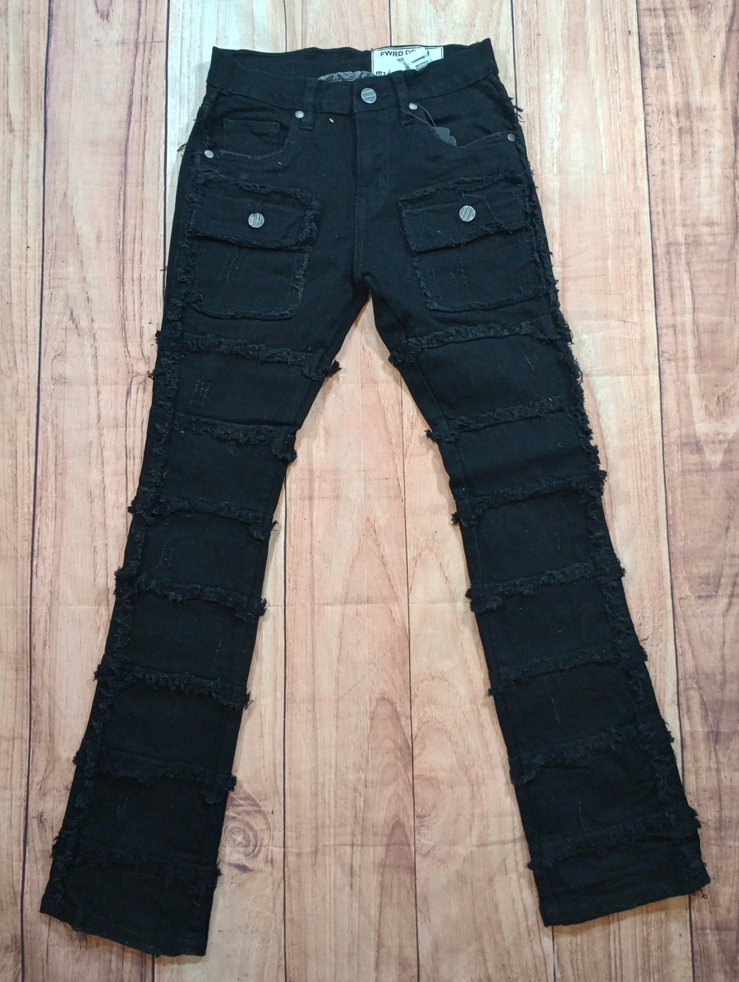 Kids Forward Blk Stacked Jean