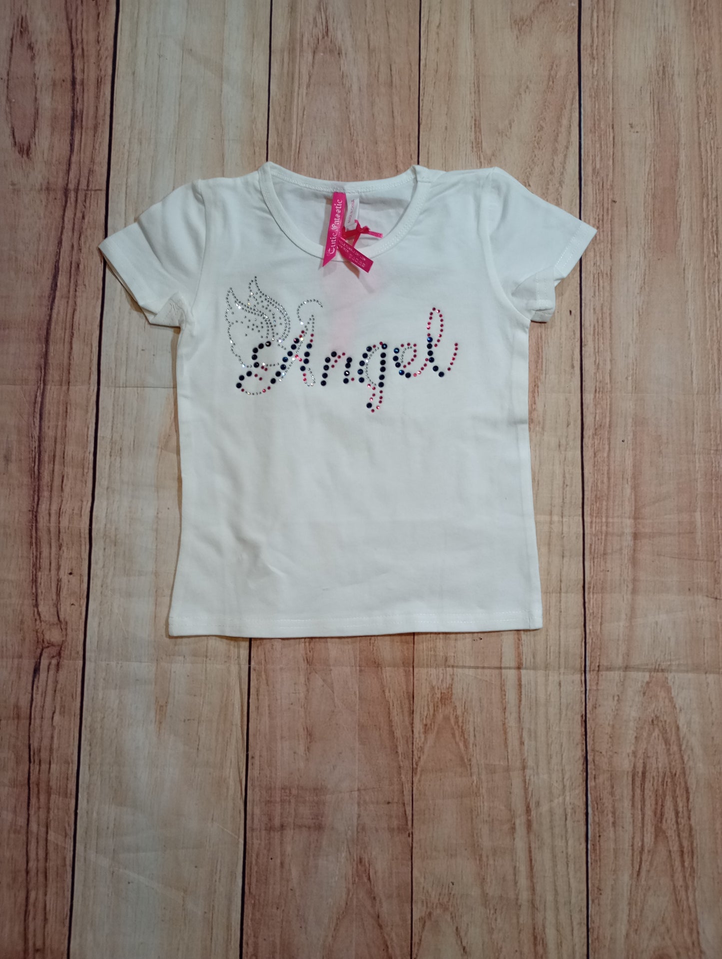 White Angel T-Shirt w/Rhinestones