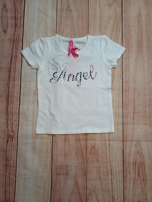 White Angel T-Shirt w/Rhinestones