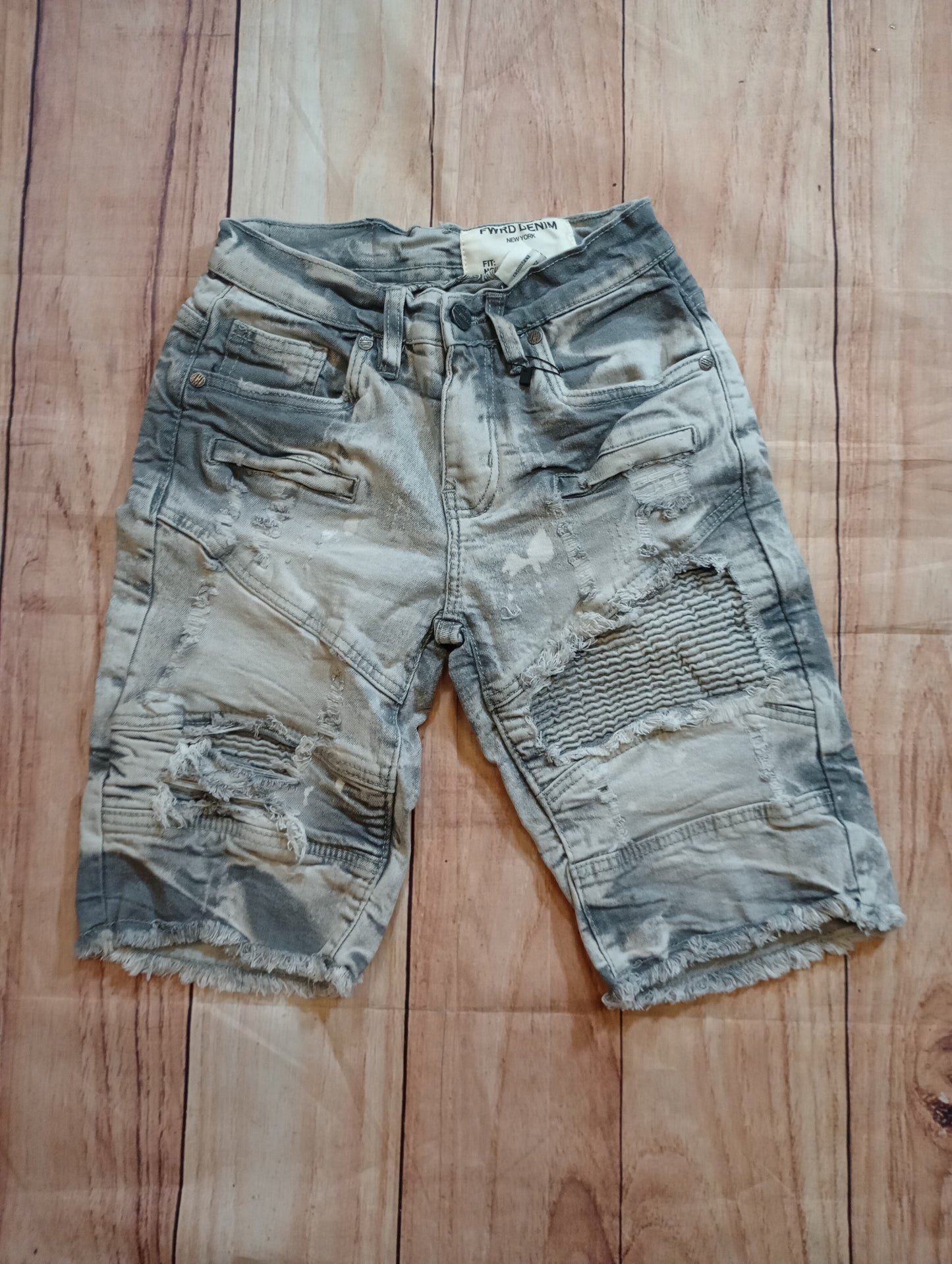 Grey Noir Wash Shorts