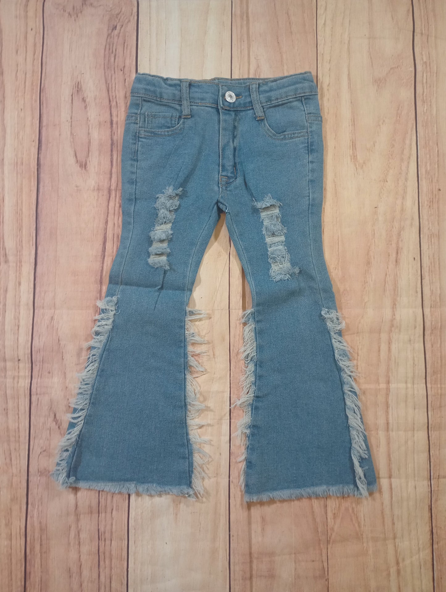 Girl's Blue Flare Jeans