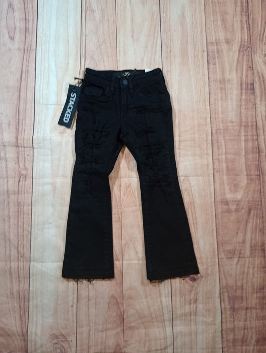 JC Black On Black Stacked Jean