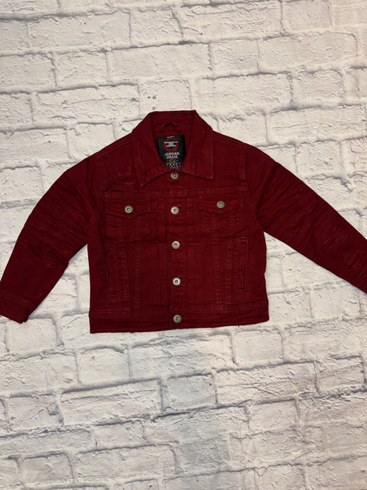 Kids Burgundy Jean Jacket