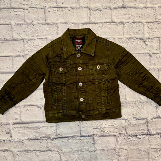 Kids Olive Green Jean Jacket