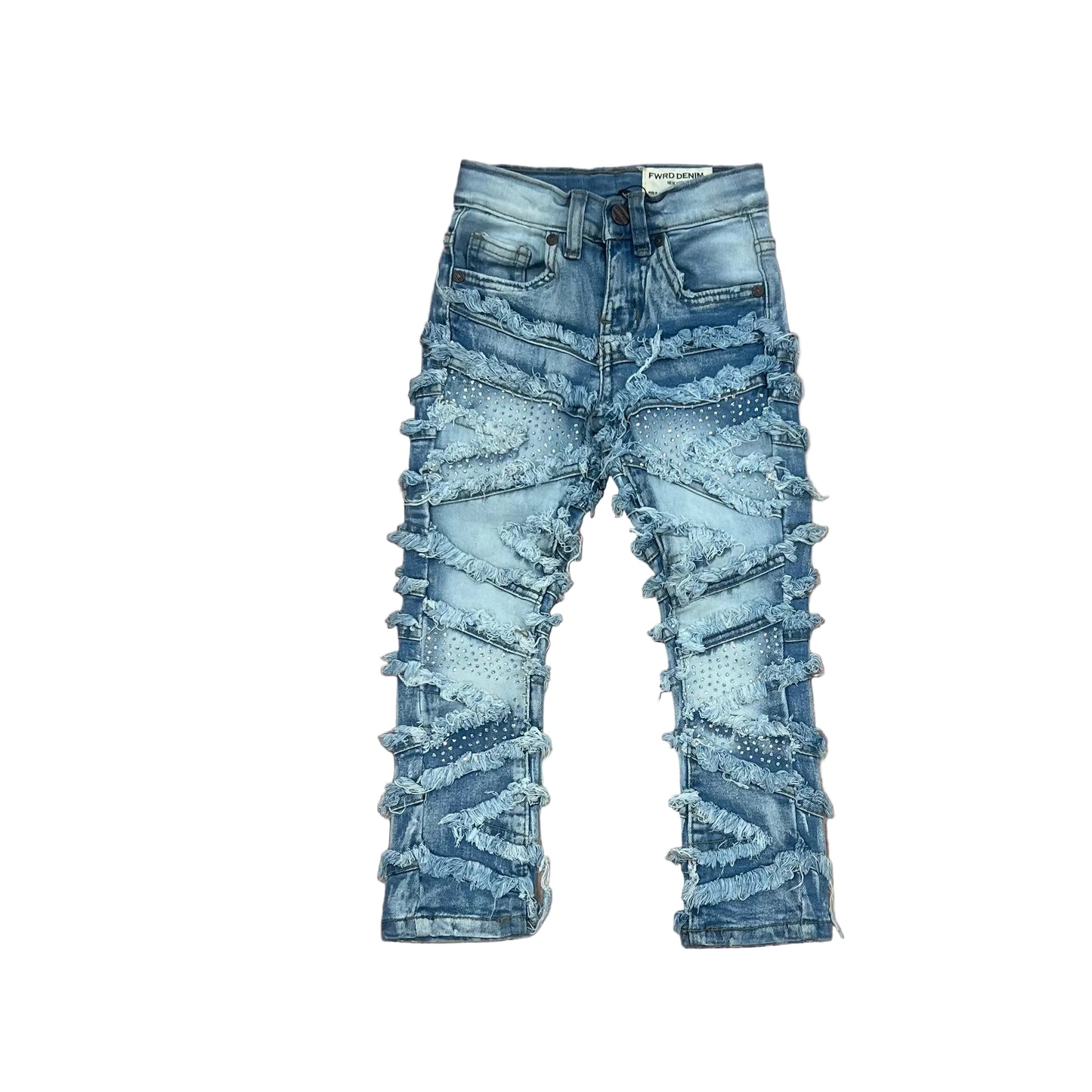 Bling Rhinestone Ice Blue jeans