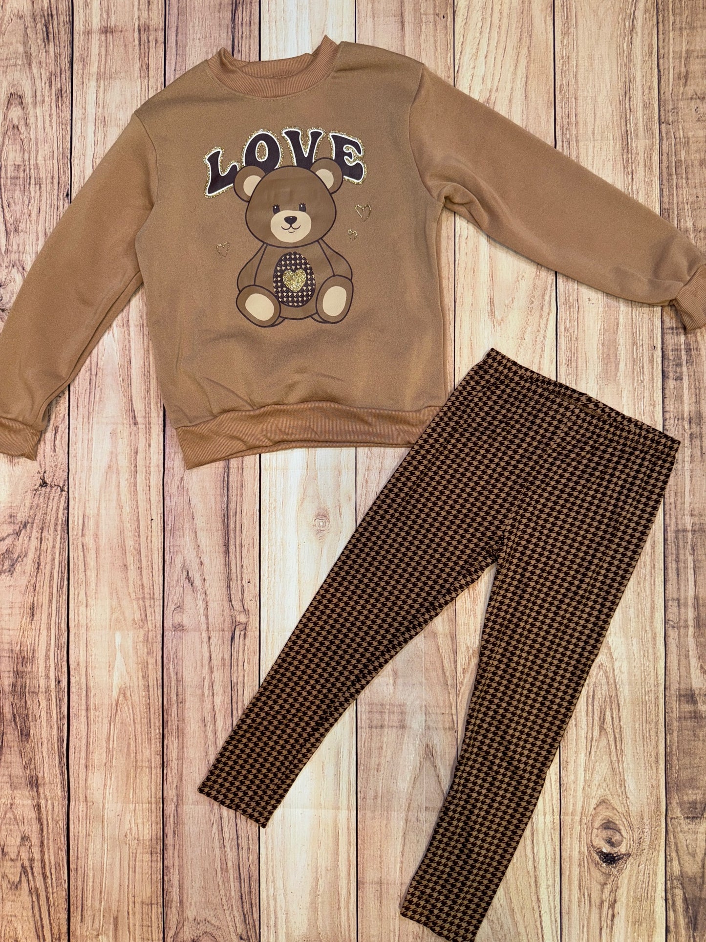 Brown Bear Leggins Set