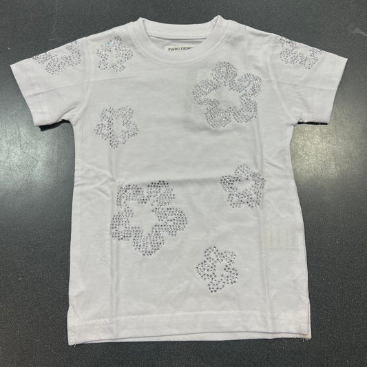 Crystal flower tee-shirt
