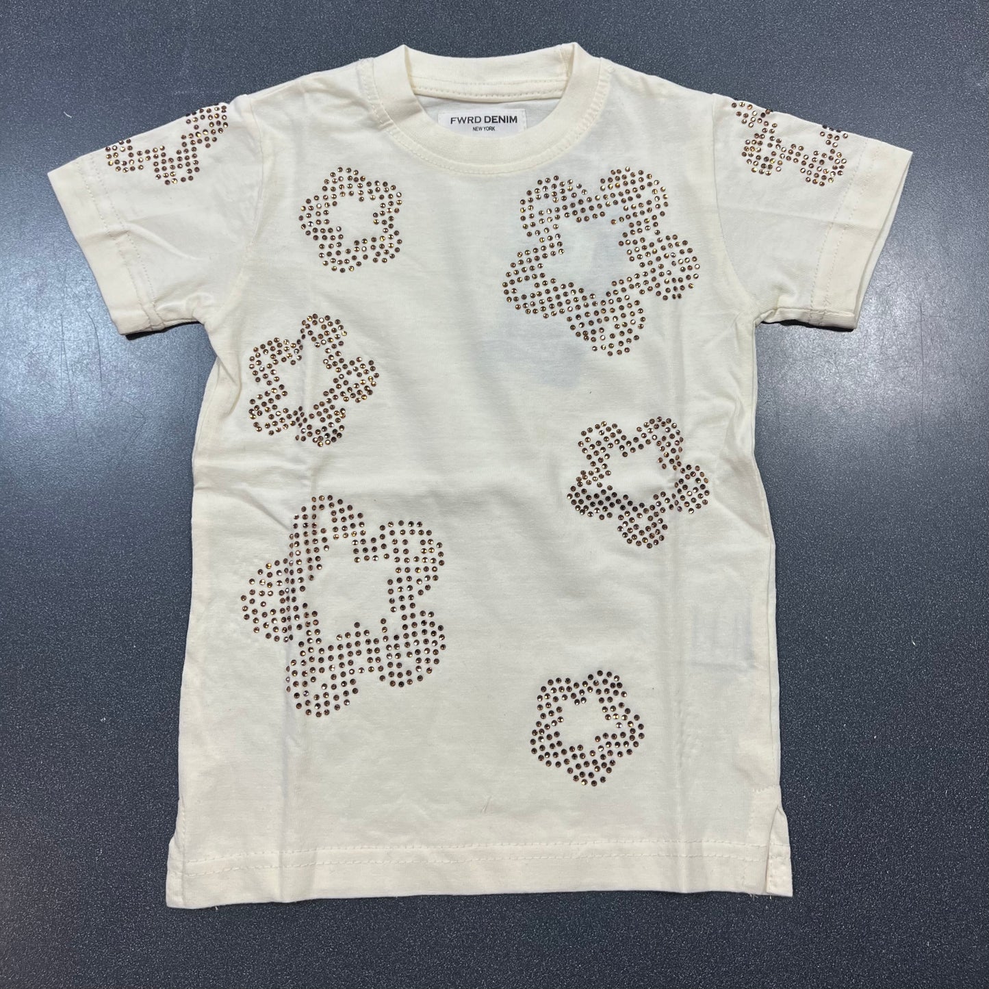 Crystal flower tee-shirt