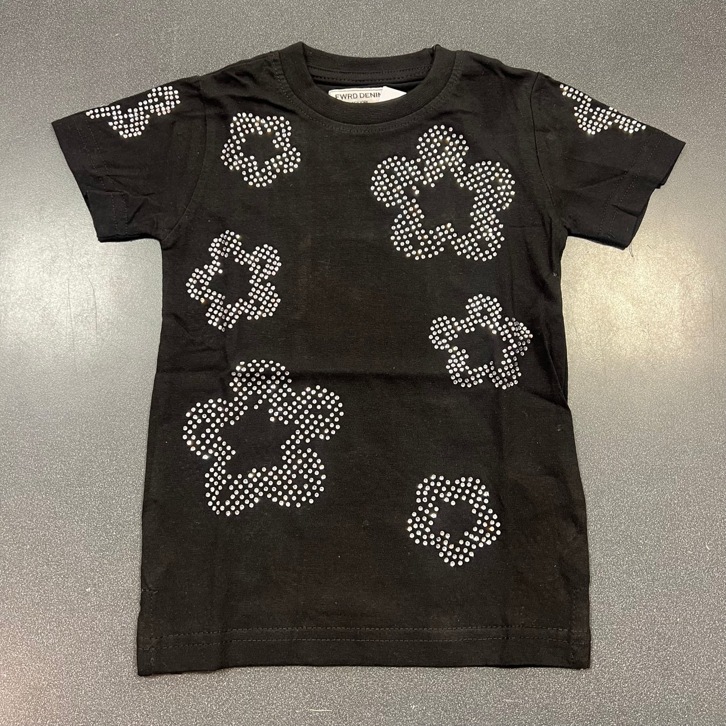 Crystal flower tee-shirt