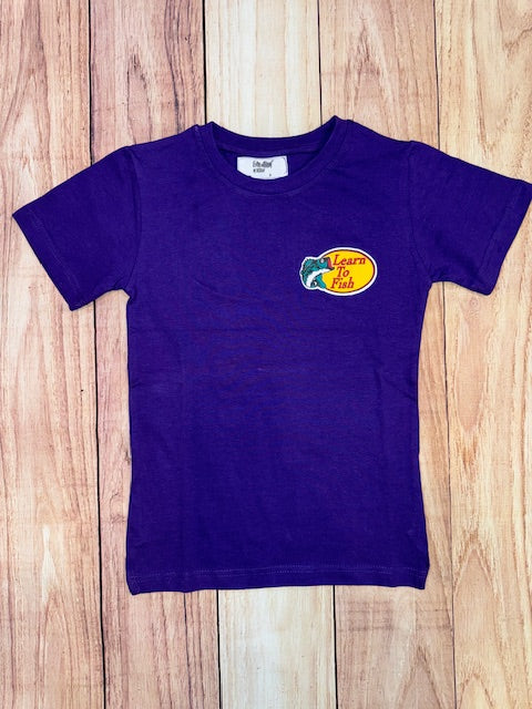 Learn To Fish Purple T-Shirt