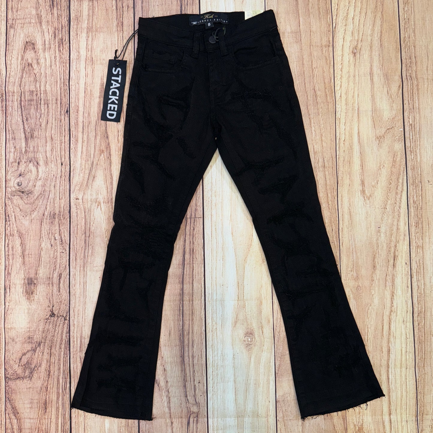 Black JC Stacked Jean