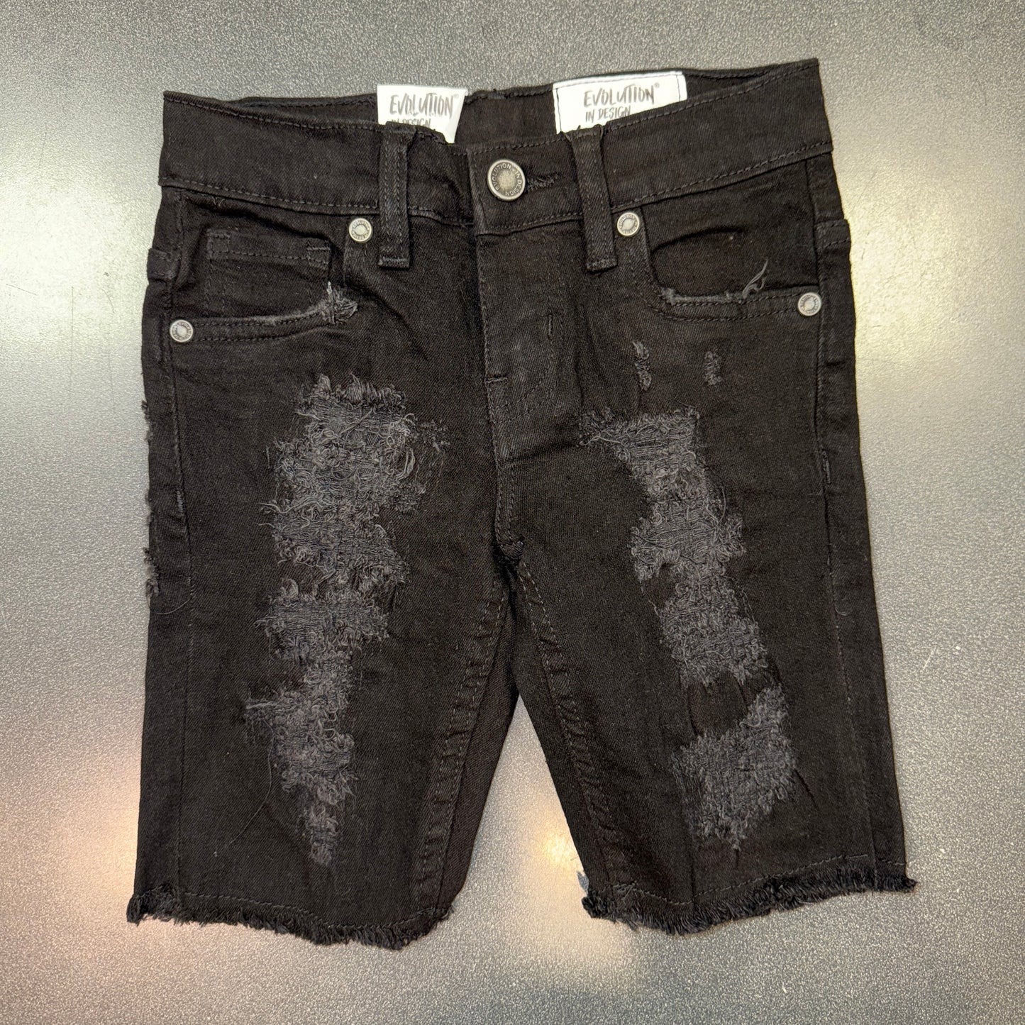 Black Threaded Shorts