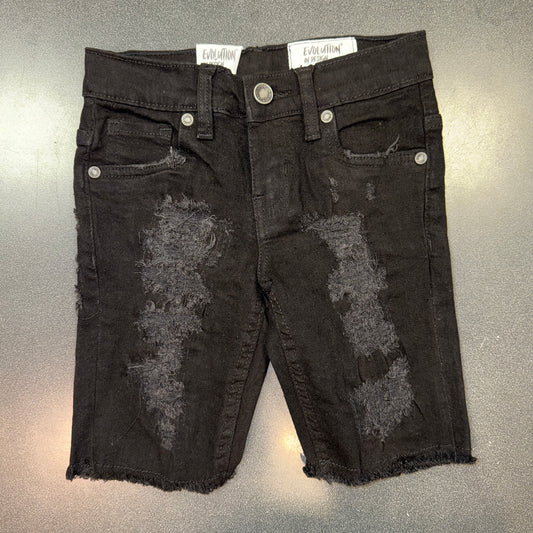 Black Threaded Shorts