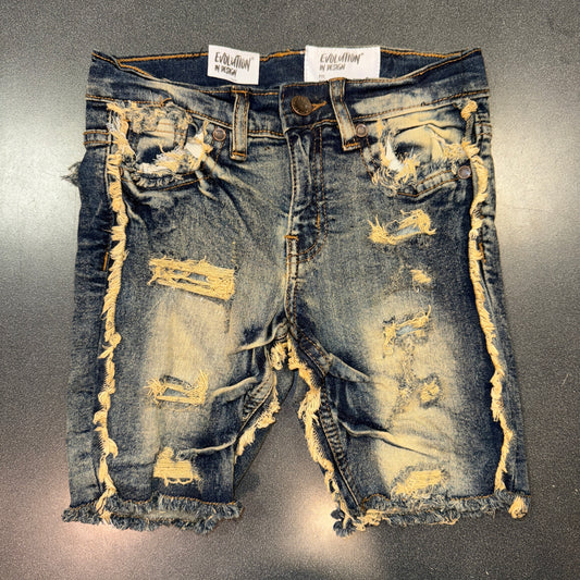 Lt Tint Rip Side Detail Shorts