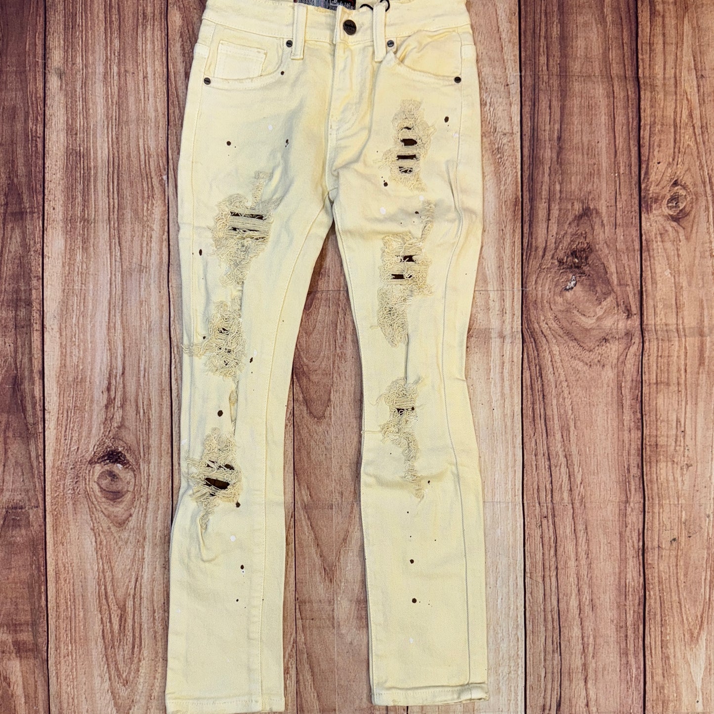 Cream/Brown Jeans