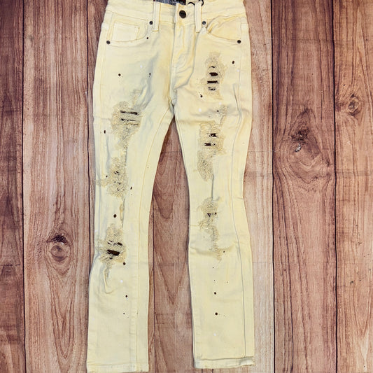 Cream/Brown Jeans