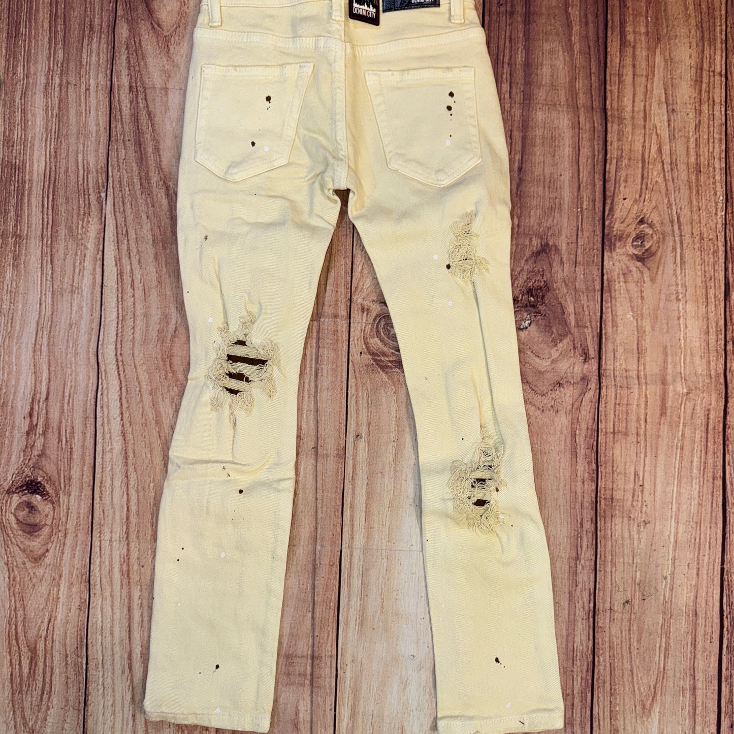 Cream/Brown Jeans