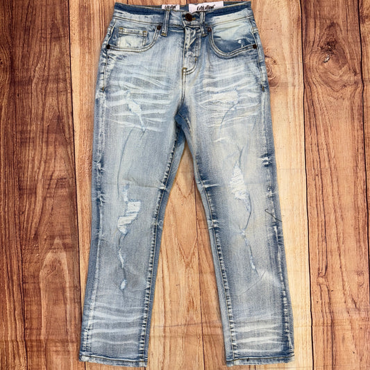 Ice Blue Slim Straight Jeans EV330245