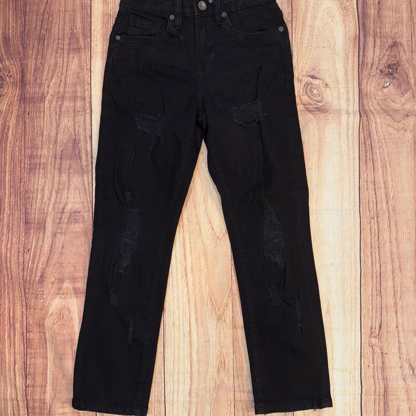 Black Slim Straight Jeans EV330245