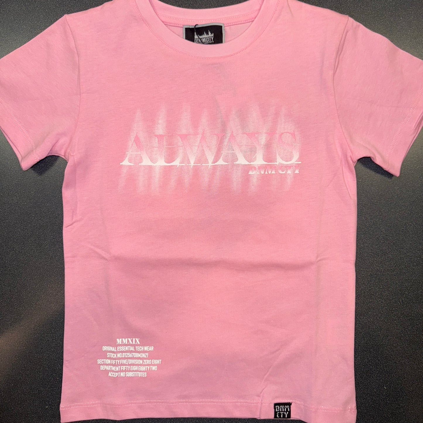 Always Rhinestone T-Shirt - Pink/White