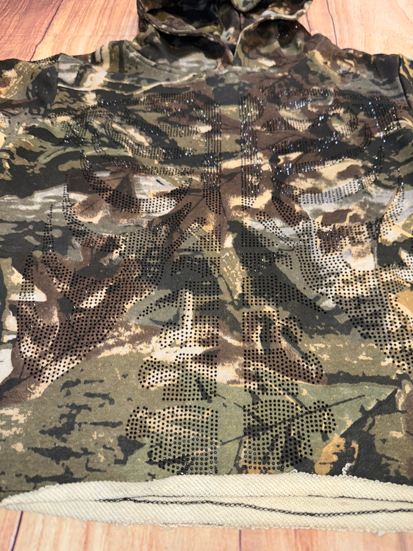 Dark Camo Rhinestone Hoody