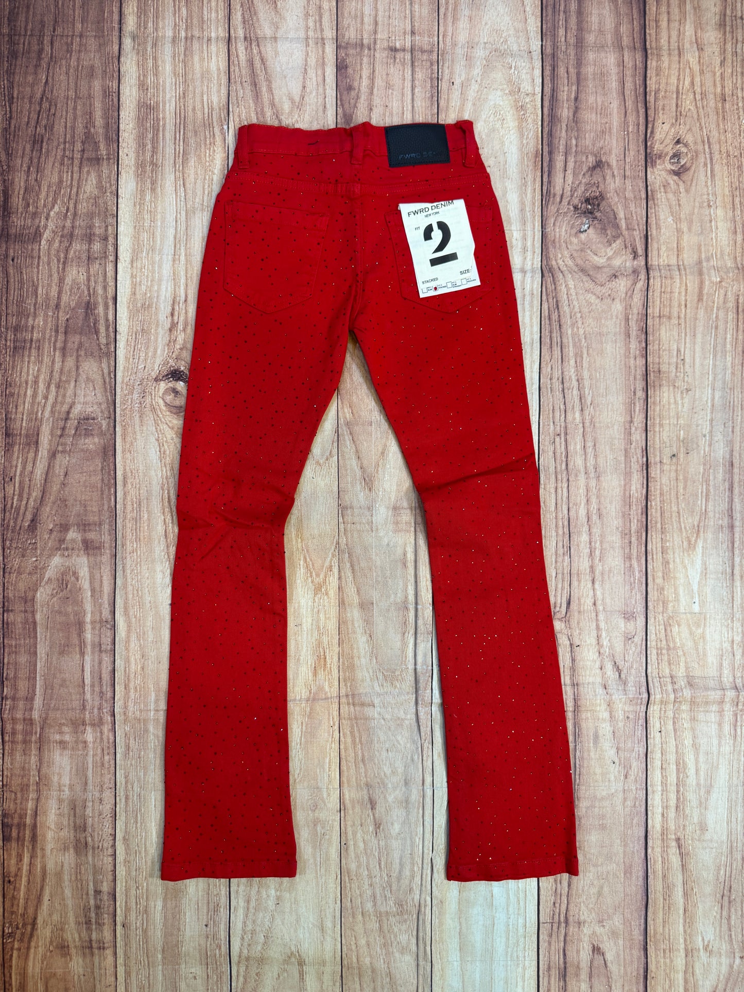 Red Rhinestone Jeans