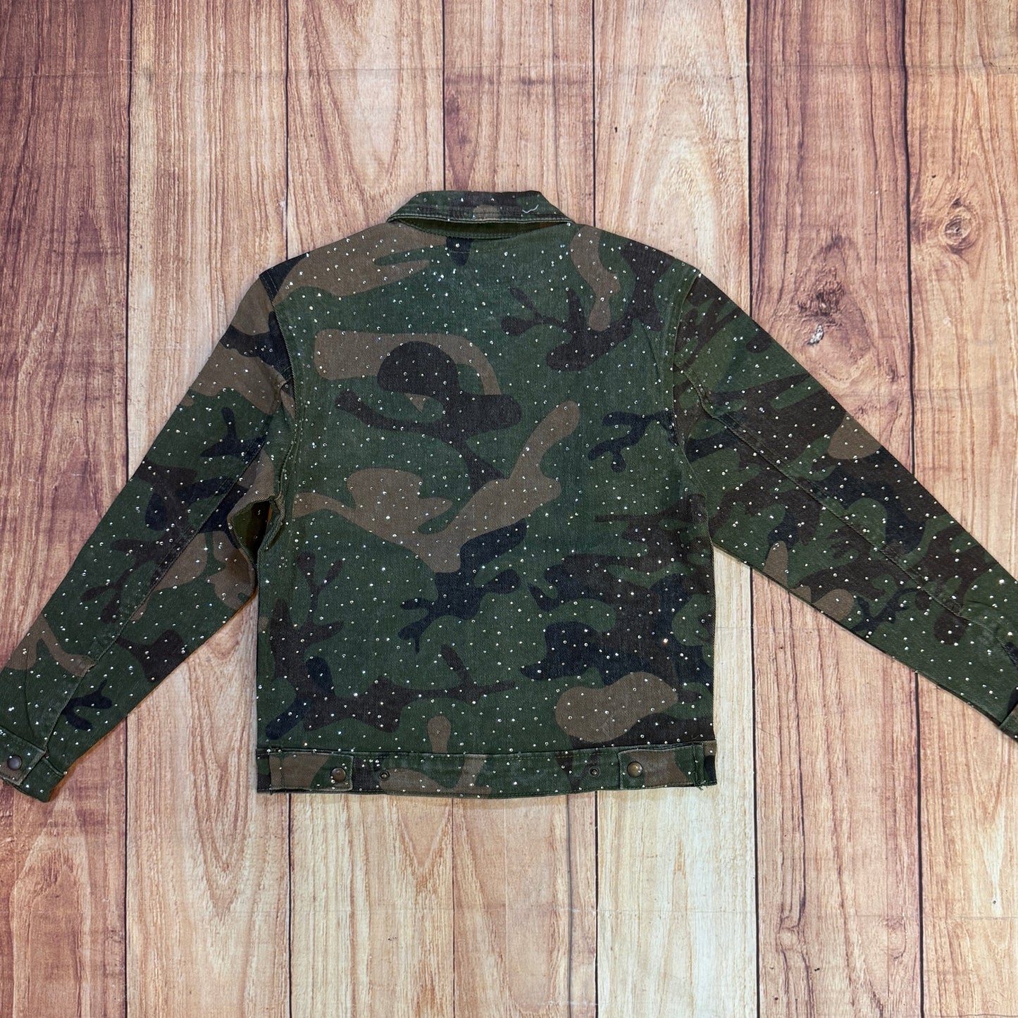 Camo Rhinestone Jean Jacket