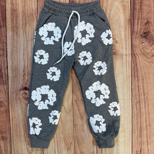 Cloud Flower Tear Joggers - Gray
