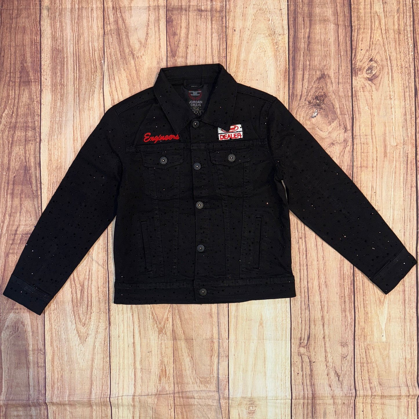 JC Blk Full Rhinestone Jean Jacket