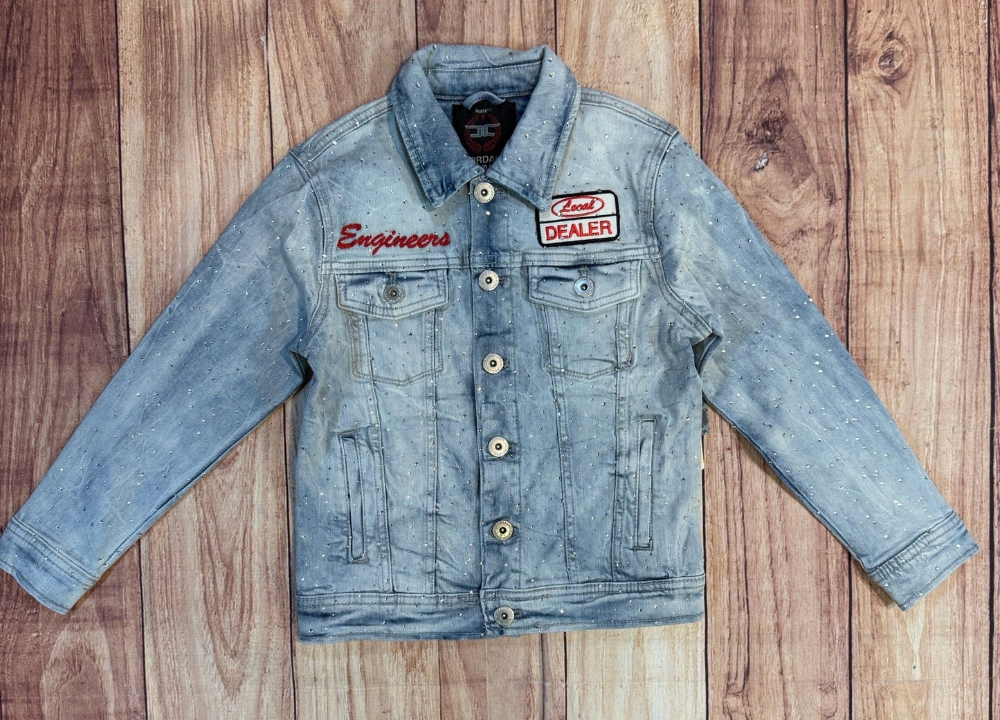JC Lt Blue Full Rhinestone Jean Jacket